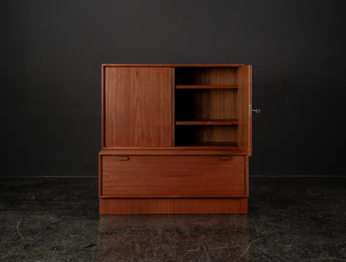 Pamono Model 523 Modular Sideboard in Teak by Heinrich Riestenpatt for Skand. Möbel Häkli Rt Möbel, 1960s, Set of 2 Sale
