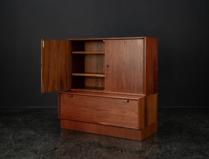 Pamono Model 523 Modular Sideboard in Teak by Heinrich Riestenpatt for Skand. Möbel Häkli Rt Möbel, 1960s, Set of 2 Sale