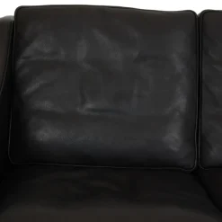 Pamono Model 2209 2-Seater Sofa in Black Leather by Børge Mogensen, 2000s, 1980s Discount
