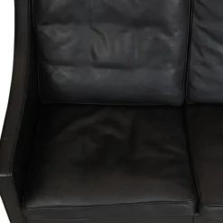 Pamono Model 2209 2-Seater Sofa in Black Leather by Børge Mogensen, 2000s, 1980s Discount