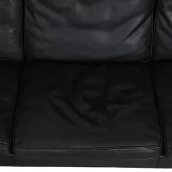 Pamono Model 2209 2-Seater Sofa in Black Leather by Børge Mogensen, 2000s, 1980s Discount