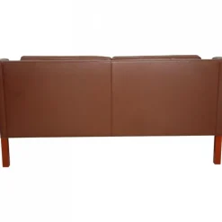 Pamono Model 2212 2-Seater Sofa in Brown Leather by Børge Mogensen, 1990s Sale