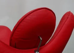 Pamono Model DS 151 Chaise Lounge in Red Leather and Steel by Jane Worthington for de Sede, Switzerland, 2000s Online