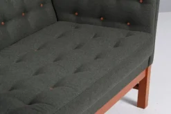 Pamono Model EJ315 2-Seater Sofa in Wool, Cherrywood and Leather by Erik Jørgensen, 2000s Clearance