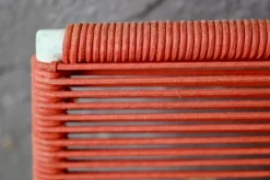 Pamono Modernist Children's Chair in Steel and Red Rope, France, 1950s Discount