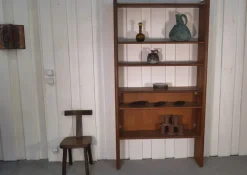 Pamono Modernist Elm Shelf by Pierre Chapo for Seltz, 1950s Outlet