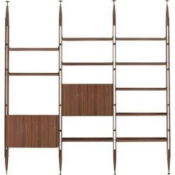 Pamono Modular Bookcase in American Walnut by Franco Albini for Cassina Sale