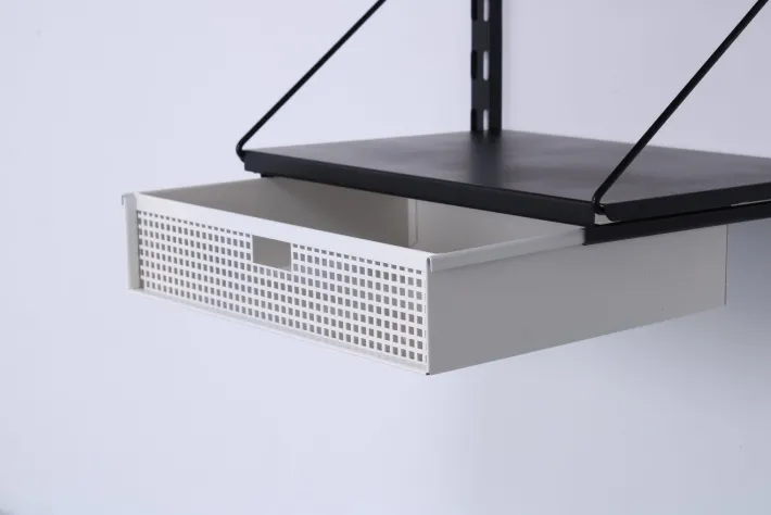 Pamono Modular Colored Metal Wall System by Tjerk Reijenga for Pilastro, 1950s, Set of 10 Hot