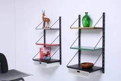 Pamono Modular Colored Metal Wall System by Tjerk Reijenga for Pilastro, 1950s, Set of 10 Hot