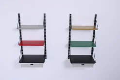 Pamono Modular Colored Metal Wall System by Tjerk Reijenga for Pilastro, 1950s, Set of 10 Hot