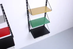 Pamono Modular Colored Metal Wall System by Tjerk Reijenga for Pilastro, 1950s, Set of 10 Hot