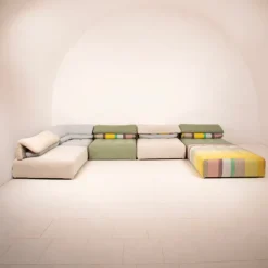 Pamono Modular Immobile Journey Sofa Modules from Studio Roche Bobois X Kenzo, 1990s, Set of 6