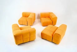 Pamono Modular Sofa attributed to Cini Boeri for Arflex, 1970s, Set of 4 New
