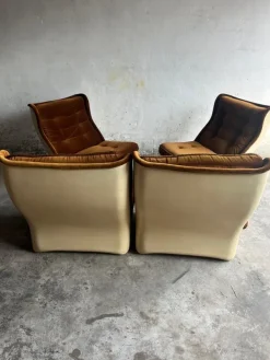 Pamono Modular Sofa in Brown Velvet from Airborne, 1970s, Set of 4 Hot