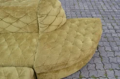 Pamono Modular Sofa in Olive Green Velvet by Laauser, 1970s, Set of 7 New