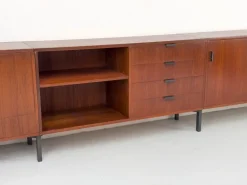 Pamono Modular Teak Sideboard with Dry Bar by Herbert Hirche for Holzäpfel, 1960s Sale