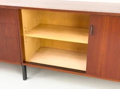 Pamono Modular Teak Sideboard with Dry Bar by Herbert Hirche for Holzäpfel, 1960s Sale