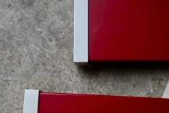 Pamono Modular Wall Shelf in Red and White, 1970s Sale