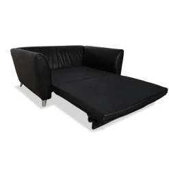 Pamono Monster 3-Seater Sofa in Black Leather from Bretz Sale