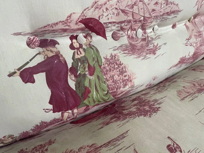 Pamono Napoleon III Chaise Lounge in Toile De Jouy Outlet