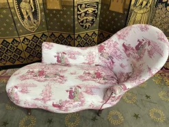 Pamono Napoleon III Chaise Lounge in Toile De Jouy Outlet