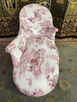 Pamono Napoleon III Chaise Lounge in Toile De Jouy Outlet