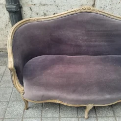 Pamono Napoleon III Corbeille Sofa in Grey Oak, France, 1990s Discount