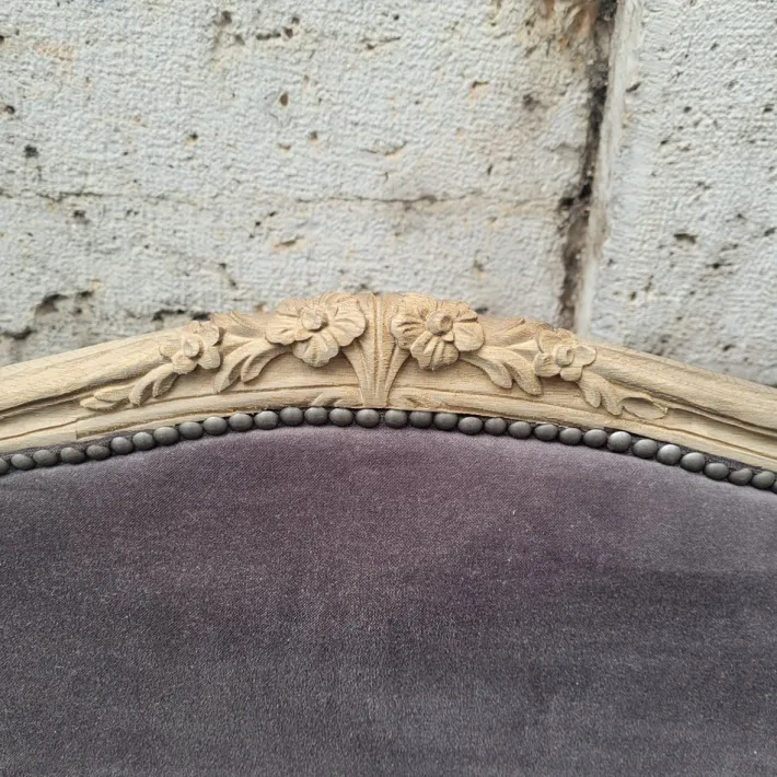 Pamono Napoleon III Corbeille Sofa in Grey Oak, France, 1990s Discount