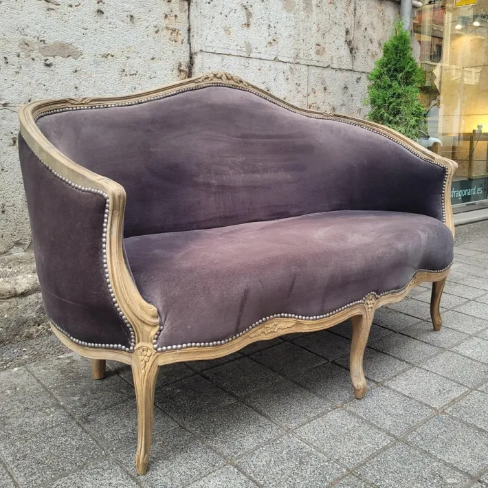 Pamono Napoleon III Corbeille Sofa in Grey Oak, France, 1990s Discount