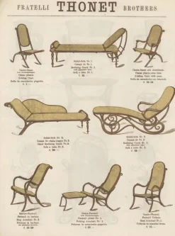 Pamono No. 1 Easy Armchair with Rattan Seat attributed to Thonet, 1886 New