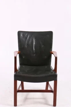 Pamono Nørrevold Armchair in Leather by Kaare Klint for Rud. Rasmussen, 1940s Best
