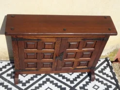 Pamono Oak and Wrought Iron Sideboard, 1950s Online