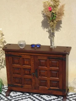 Pamono Oak and Wrought Iron Sideboard, 1950s Online