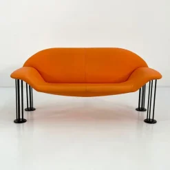 Pamono Orange Sofa by Burkhard Vogtherr for Hain & Tohme, 1980s Outlet