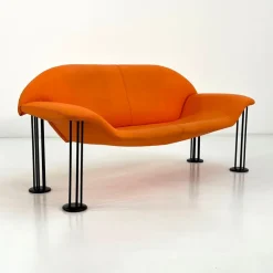 Pamono Orange Sofa by Burkhard Vogtherr for Hain & Tohme, 1980s Outlet