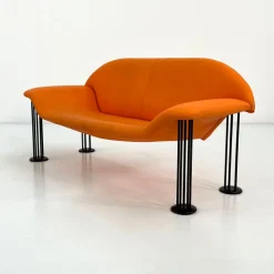 Pamono Orange Sofa by Burkhard Vogtherr for Hain & Tohme, 1980s Outlet