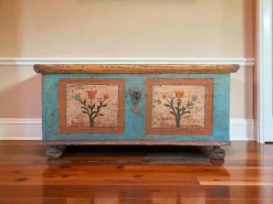 Pamono Painted Chest with Floral Motifs, 1810s Best