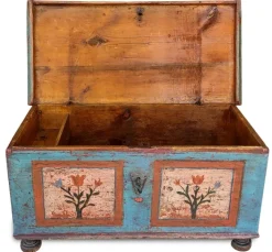 Pamono Painted Chest with Floral Motifs, 1810s Best