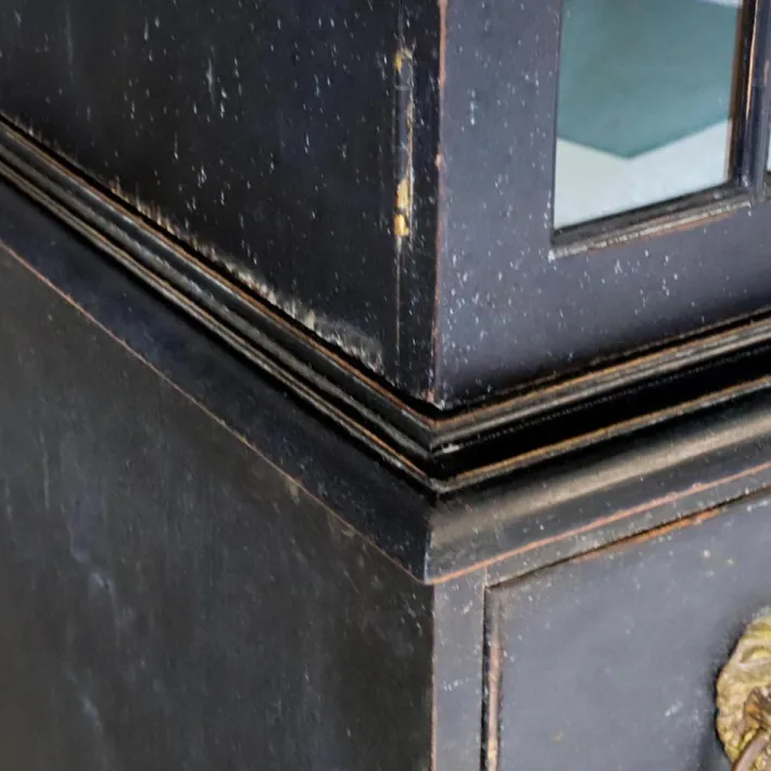 Pamono Painted 4-Door Library Bookcase with Secretaire, 1910s Sale