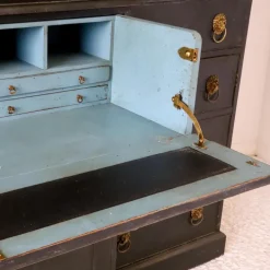 Pamono Painted 4-Door Library Bookcase with Secretaire, 1910s Sale