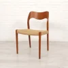 Pamono Papercord & Teak Model 71 Dining Chair by Niels Otto Møller for J.L. Møllers, 1960s Best