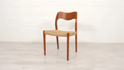 Pamono Papercord & Teak Model 71 Dining Chair by Niels Otto Møller for J.L. Møllers, 1960s Best