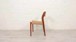 Pamono Papercord & Teak Model 71 Dining Chair by Niels Otto Møller for J.L. Møllers, 1960s Best