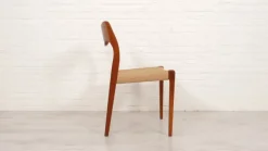 Pamono Papercord & Teak Model 71 Dining Chair by Niels Otto Møller for J.L. Møllers, 1960s Best