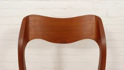 Pamono Papercord & Teak Model 71 Dining Chair by Niels Otto Møller for J.L. Møllers, 1960s Best