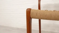 Pamono Papercord & Teak Model 71 Dining Chair by Niels Otto Møller for J.L. Møllers, 1960s Best