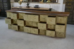 Pamono Patinated 24-Drawer Craft Cabinet, 1950s Clearance