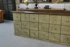 Pamono Patinated 24-Drawer Craft Cabinet, 1950s Clearance