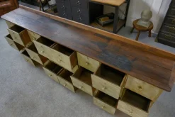 Pamono Patinated 24-Drawer Craft Cabinet, 1950s Clearance