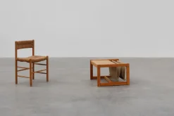 Pamono Pine and Linen Safari Series Coffee Table with Magazine Rack by Karin Möbring for Ikea, Sweden, 1970s Discount